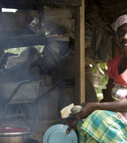 Woman preparing food, Suriname
